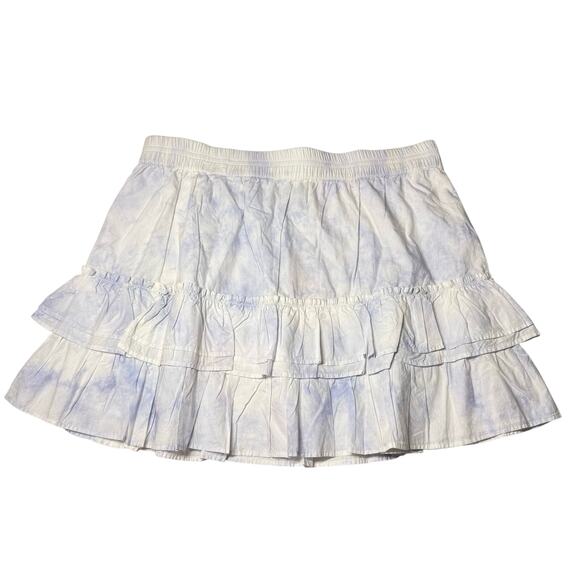 NEW Generation Love A-Line Skirt Size XL Purple Tie Dye Layered Ruffle Mini Blue - Picture 1 of 3